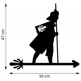 Girouette - Pèlerin de Saint-Jacques-de-Compostelle dimension