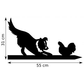 Girouette - Border Collie et Poule dimension