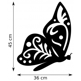 Girouette - Papillon dimension