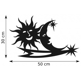 Girouette - Soleil Lune Etoile - dimension