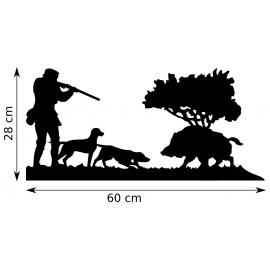 Girouette - Chasseur Chiens Sanglier - dimensions