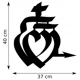 Girouette -  Coeur Vendeen - dimensions