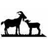 Girouette - Chèvre et Chevreau - vignette
