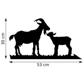 Girouette - Chèvre et Chevreau - dimension