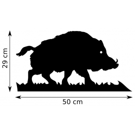 Girouette - Sanglier - dimensions