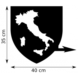 Girouette - Blason Carte Italie - dimensions