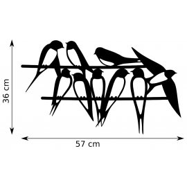  girouette - Hirondelles Discutent  - dimensions