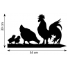 Girouette Famille Poule Poussins- Dimension