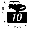 Numéro Rue 4L - dimensions