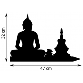 Girouette Bouddha - Dimensions