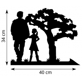 Girouette Père et Fille  - Dimensions