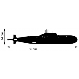 Girouette sous marin Akula - Dimensions