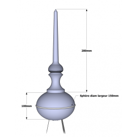 Épi 11 dimension pointe