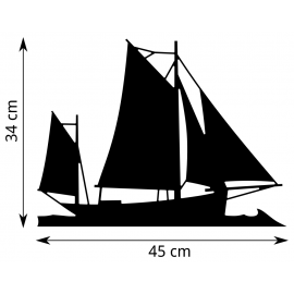 Girouette Bateau André Yvette - Dimensions