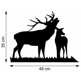 Girouette - Cerf qui Brame - dimensions