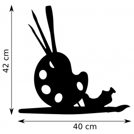 girouette - Palette peintre - dimensions