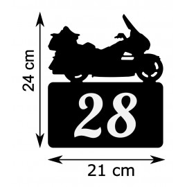 Numéro Rue - Moto Goldwing 1800 - Dimensions