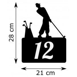 Numéro Rue - Golfeur - Dimensions