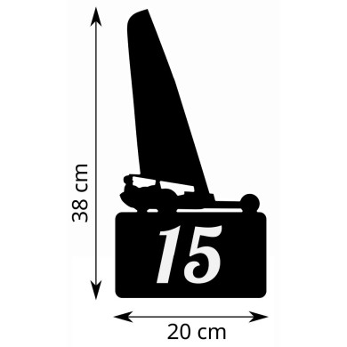 Numéro de rue - Char à voile - dimensions