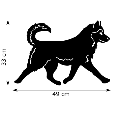 Girouette Husky Sibérien - Dimensions