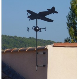 Girouette - Photo Avion 1 + Mat1 fixée sur un mur