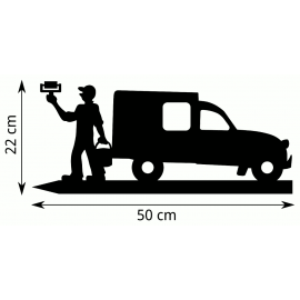 Girouette - 2CV Camionnette Peintre dimension