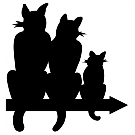 Girouette - Chat triple vignette