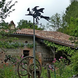 Girouette sorcière chat